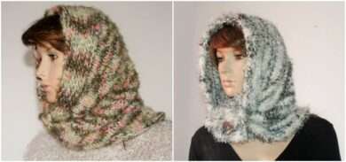 Fular circular tricotat manual tutorial cu poze si explicatii