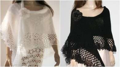 Sal triunghiular tricotat manual - tutorial pas cu pas poze explicatii schema si diagrama