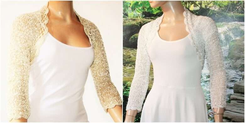 bolero tricotat pentru nunta, tutorial cu poze si explicatii pas cu pas