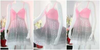 rochie de plaja crosetata manual