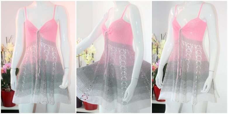 rochie de plaja crosetata manual