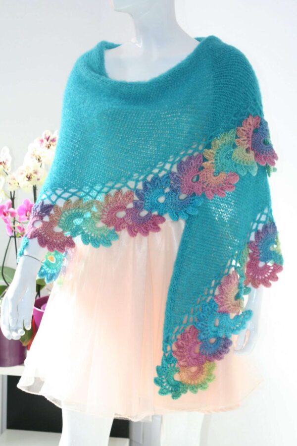 sal crosetat manual din mohair, sal handmade , sal elegant crosetat (2) saluri crosetate manual