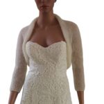 bolero ivoriu pentru nunta , mireasa