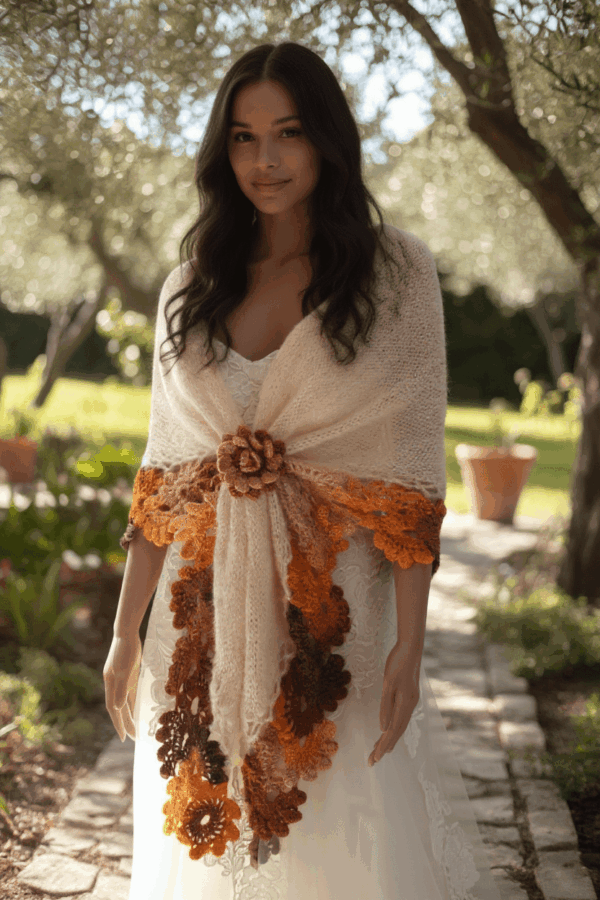 ȘAL CROSETAT TRICOTAT MANUAL MOHAIR (21)