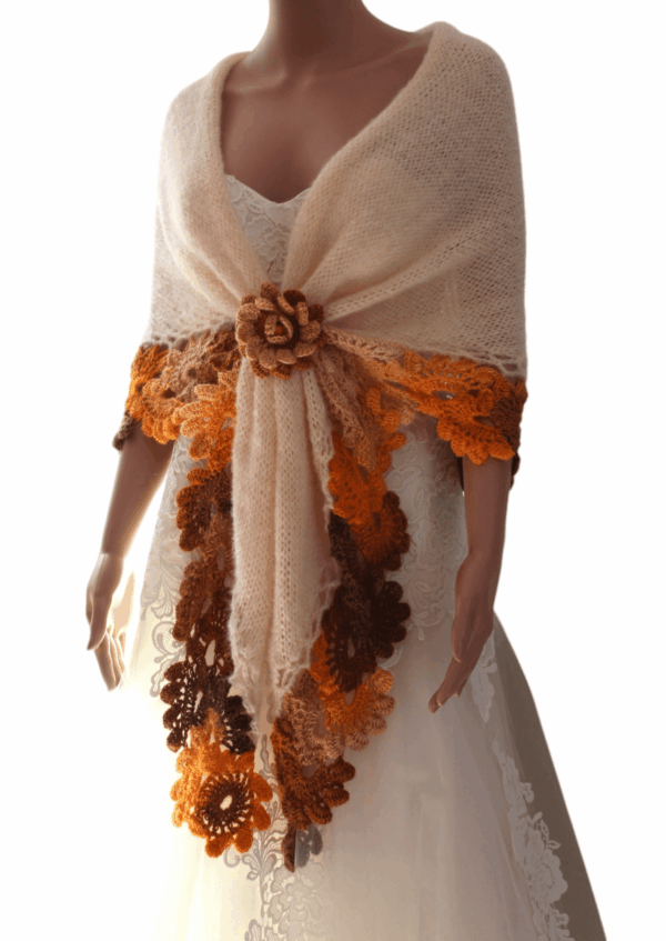 Sal crosetat tricotat, Gabriela Faur (22)-Photoroom Șal crosetat manual cream mohair