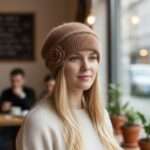 Descoperă farmecul atemporal al unei berete tricotate manual din cel mai fin fir mohair visone de la renumita Filatura Lineapiù Italia – simbol al calității și stilului autentic italian.