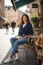 șal bleumarin elegant pentru nunti si ocazii speciale