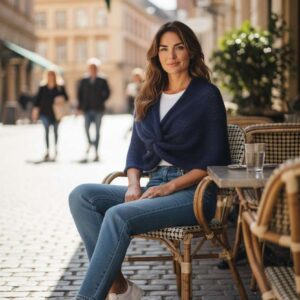 șal bleumarin elegant pentru nunti si ocazii speciale