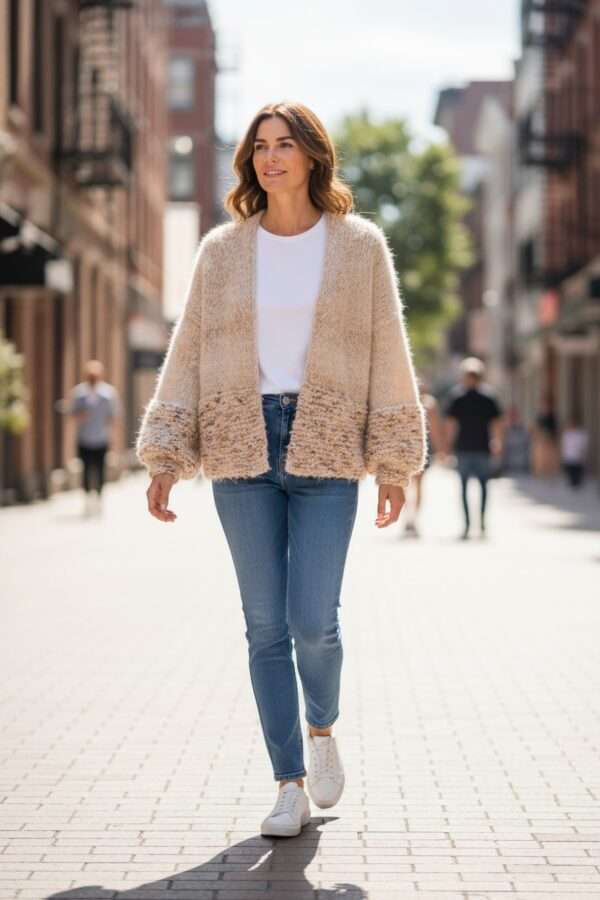 cadigan 2025 Cardigan tricotat manual