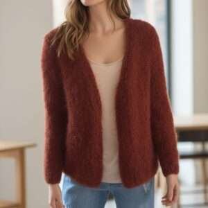 pulover cardigan mohair maro roscat
