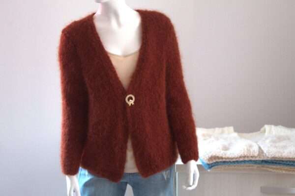pulover cardigan mohair maro roscat