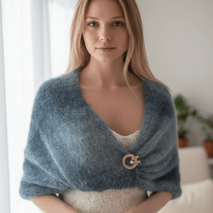 șal elegant albastr verde teal degrade